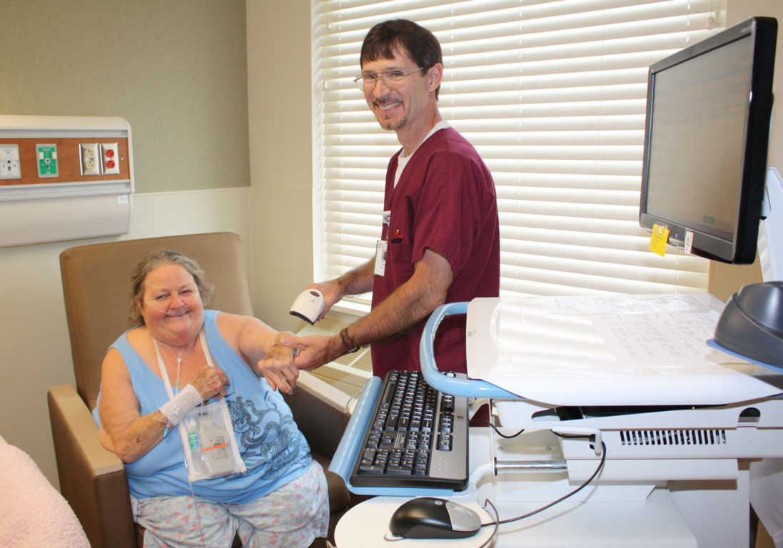 nurse with patient